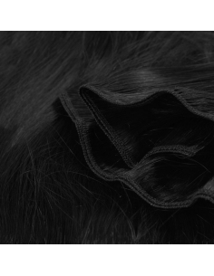 Tessitura capelli veri lisci 50 cm - nero 2