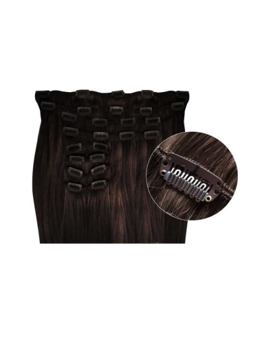 Extension clip capelli sintetici volume extra 50 cm - castano scuro