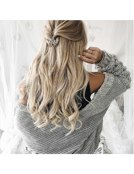 Extension filo invisibile capelli veri Remy hair lisci 50 cm - biondo chiaro