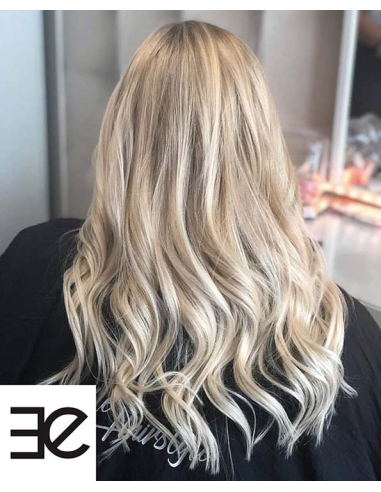 Extension filo invisibile capelli veri Remy hair lisci 50 cm - biondo chiaro