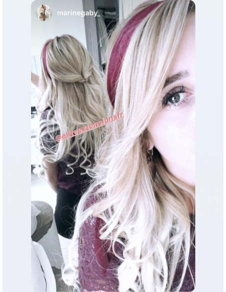 Extension filo invisibile capelli veri Remy hair lisci 50 cm - biondo chiaro
