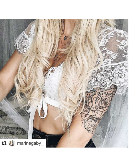Extension filo invisibile capelli veri Remy hair lisci 50 cm - biondo chiaro