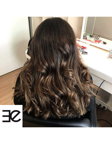 Extension filo invisibile capelli veri Remy hair lisci 50 cm - cioccolato