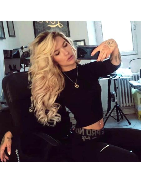 Extension clip volume LUXE 180 g capelli lisci veri 53 cm - biondo