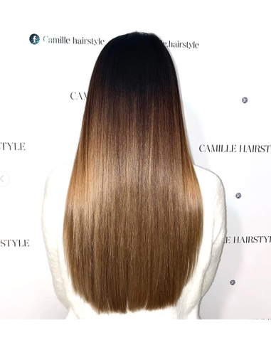 Extension clip capelli lisci 53 cm - castano chiaro