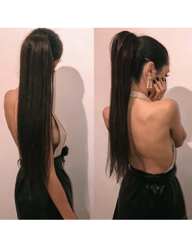 Ponytail capelli sintetici 50 cm - cioccolato