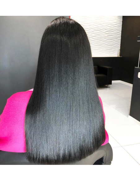 Extension filo invisibile capelli veri Remy hair lisci 50 cm - nero
