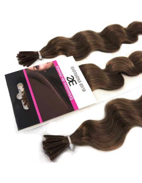 Extension a freddo capelli ricci 50 cm - castano nocciola