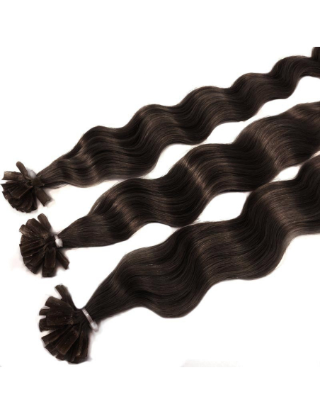 Extension cheratina capelli ricci 50 cm - castano scuro