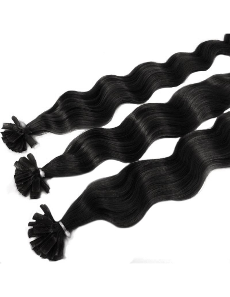Extension cheratina capelli ricci 50 cm - nero