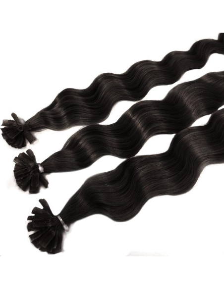 Extension cheratina capelli ricci 60 cm - bruno