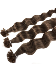 Extension cheratina capelli ricci 60 cm - castano nocciola