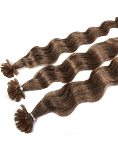 Extension cheratina capelli ricci 60 cm - castano chiaro