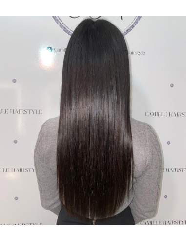 Extension clip volume LUXE 180 g capelli lisci veri 53 cm - bruno