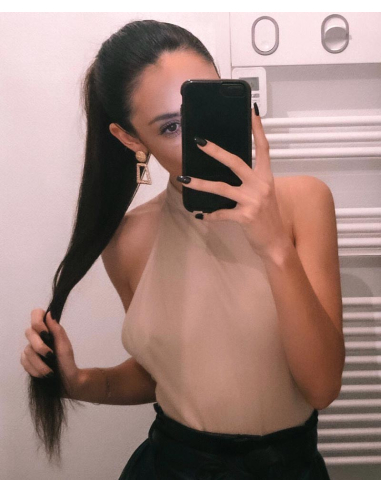 Ponytail cioccolato 50 cm capelli naturali