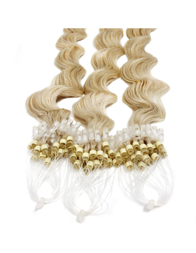 Extension microring capelli ricci 61 cm - biondo chiaro