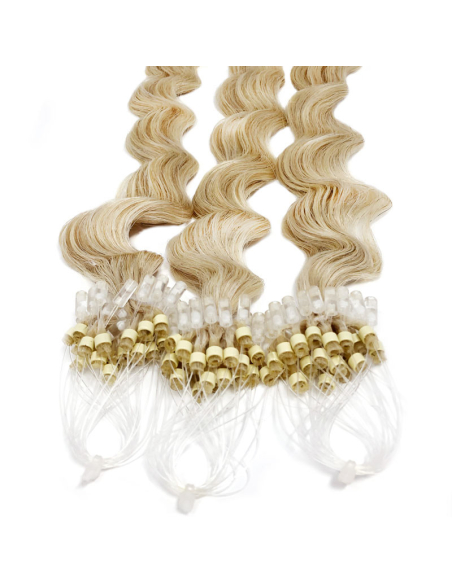 Extension microring capelli ricci 61 cm - biondo chiaro