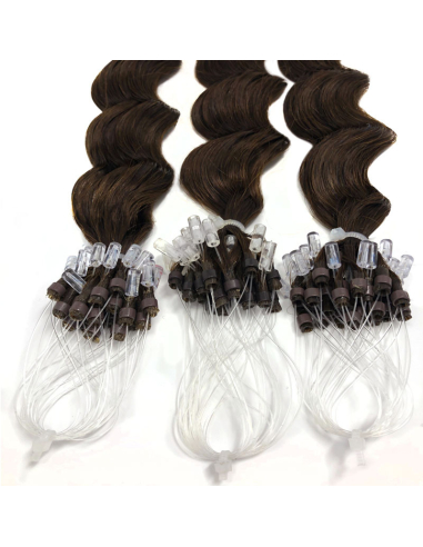 Extension microring capelli ricci 61 cm - cioccolato