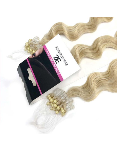 Extension microring capelli ricci 61 cm - biondo chiaro