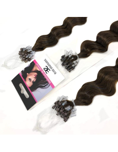 Extension microring capelli ricci 61 cm - cioccolato