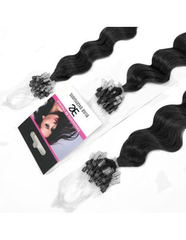 Extension microring capelli ricci 61 cm - nero