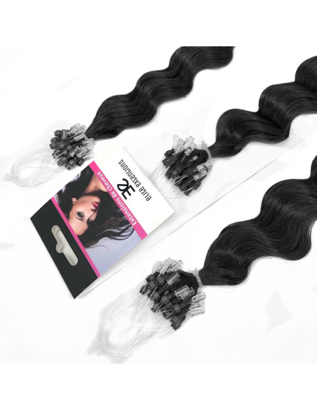 Extension microring capelli ricci 61 cm - nero