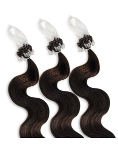 Extension microring capelli mossi 48 cm - cioccolato