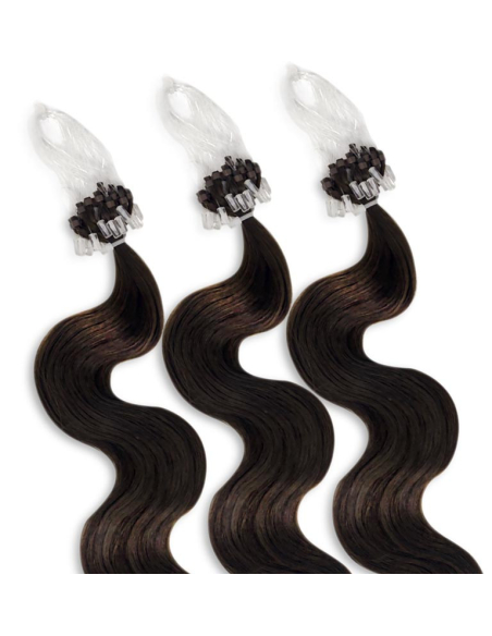 Extension microring capelli mossi 48 cm - cioccolato