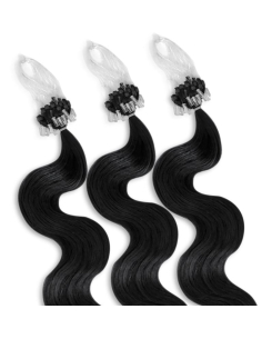 Extension microring capelli mossi 48 cm - nero