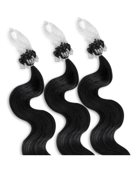 Extension microring capelli mossi 48 cm - nero