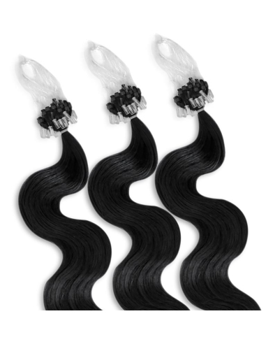 Extension microring capelli mossi 61 cm - nero