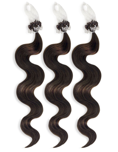 Extension microring capelli mossi 48 cm - cioccolato