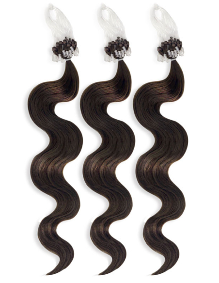 Extension microring capelli mossi 48 cm - cioccolato