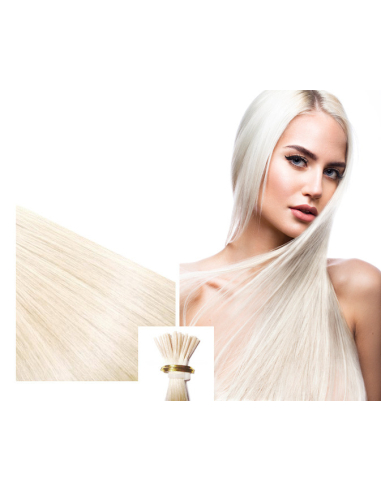 Extension a freddo fredda capelli lisci 50 cm - biondo polare
