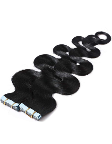 Extension biadesive capelli mossi 48 cm - nero