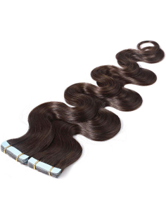 Extension biadesive capelli mossi castano scuro 48 cm