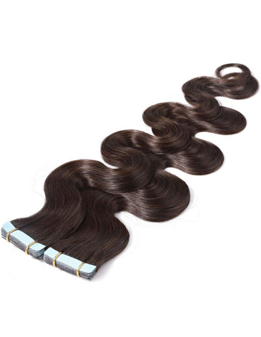 Extension biadesive capelli mossi castano scuro 48 cm