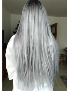 Extension clip capelli lisci 53 cm - grigio argento