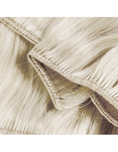 Tessitura capelli veri lisci 50 cm - biondo polare
