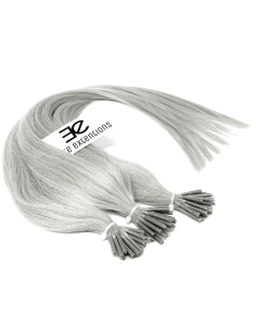 Extension a freddo capelli lisci 50 cm - grigio argento