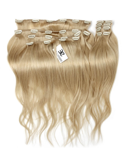 Extension clip volume LUXE 180 g capelli lisci veri 53 cm - biondo cenere