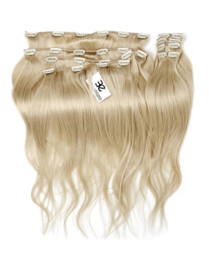 Extension clip volume LUXE 180 g capelli lisci veri 63 cm - biondo chiaro
