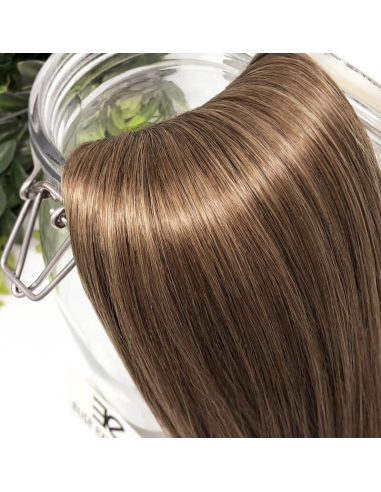 Tessitura capelli veri lisci 50 cm - castano chiaro