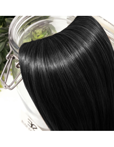 Extension filo invisibile capelli veri Remy hair lisci 50 cm - nero