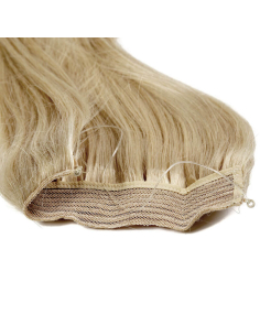 Extension filo invisibile capelli veri Remy hair lisci 50 cm - biondo chiaro 2