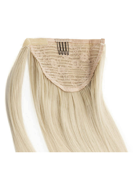 Ponytail biondo platino 50 cm capelli naturali