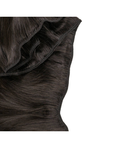 Tessitura capelli veri lisci 50 cm - bruno