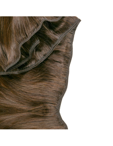 Tessitura capelli veri lisci 50 cm - castano nocciola