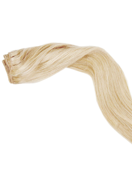 Tessitura capelli veri lisci 50 cm - biondo platino