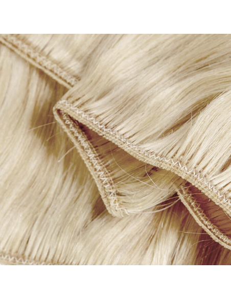 Tessitura capelli veri lisci 50 cm - biondo platino
